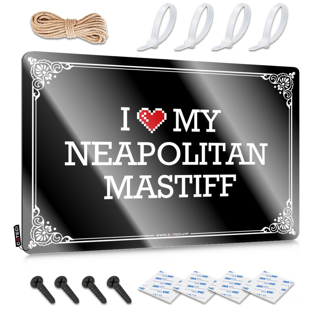 Cool Bathroom Stuff Designer Vintage Wall Art | I Love My Neapolitan Mastiff Humor For Dorm Living Room(30X40CM)