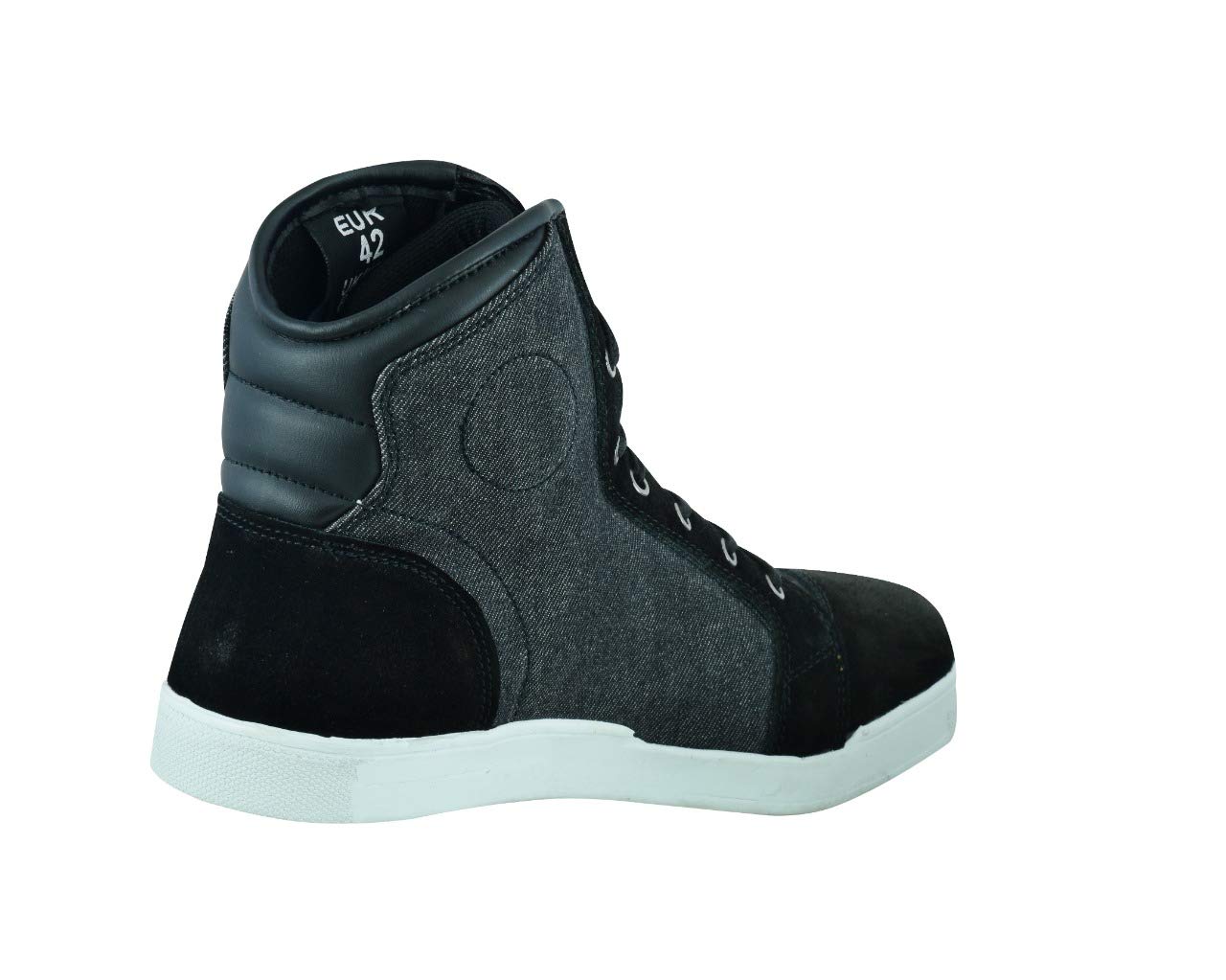 Jet Stivali Scarpe Moto Uomo Casuale l'armatura Impermeabile Denim Pelle