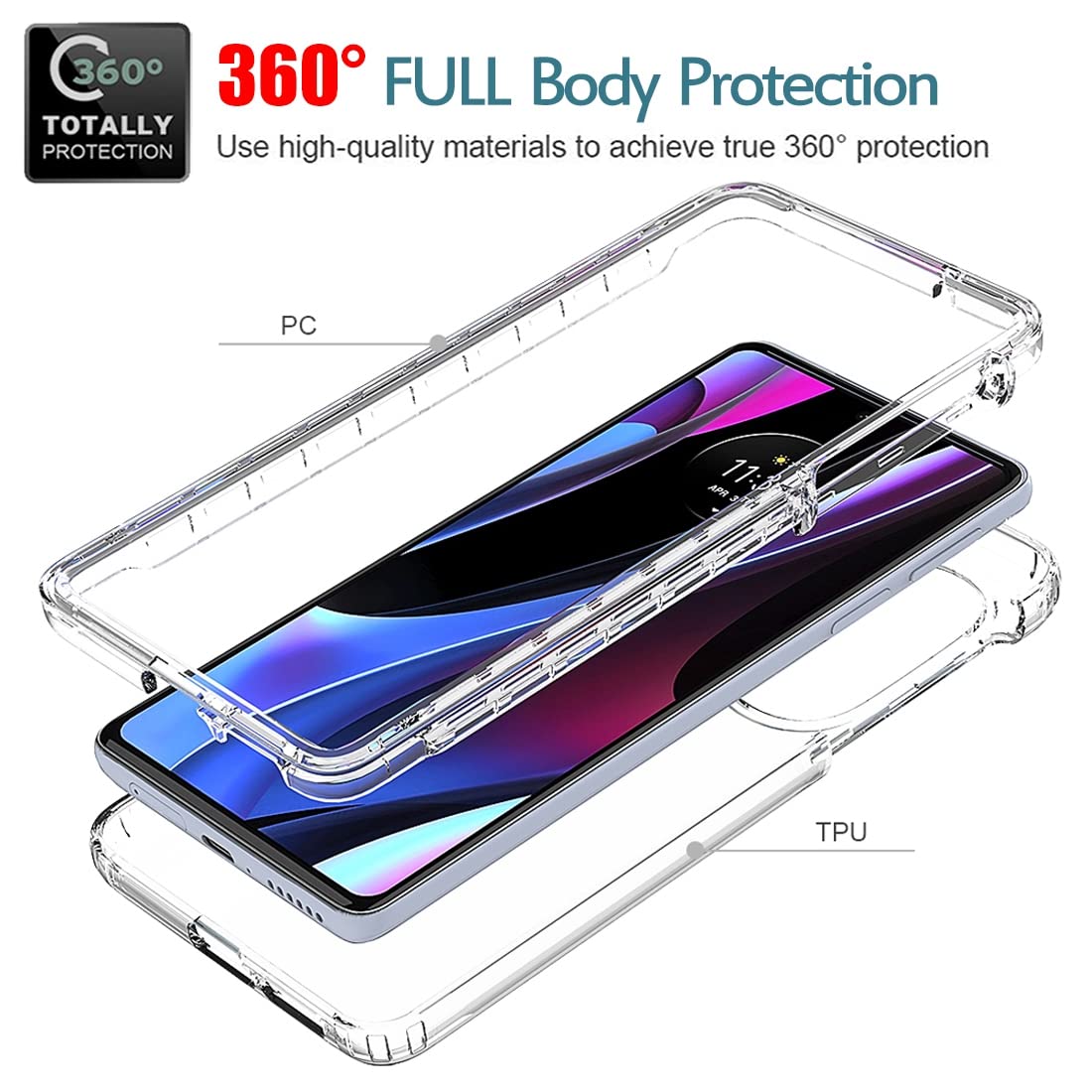 Custodia Trasparente Con Fiori Di Girasole Per Motorola Moto Edge Plus 2022 / Edge 30 Pro - Cover TPU Morbida Antiurto