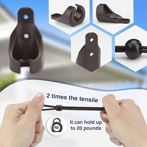 Miniatura 4 de Piezas de repuesto para sombra, amarres y tapa de extremo con kit de anillo, resistencia a la intemperie, compatible con persianas enrollables