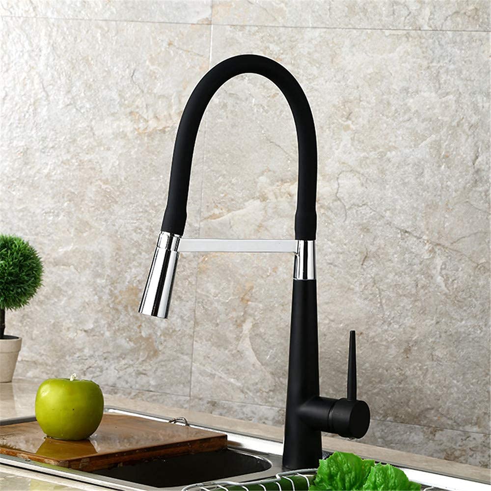 Rubinetto da Cucina in Rame Miscelatore per Acqua Fredda Rubinetto per lavabo Lavabo da Tavolo Rubinetto per lavabo monoforo Maniglia Singola Nera Comfortable Anniversary
