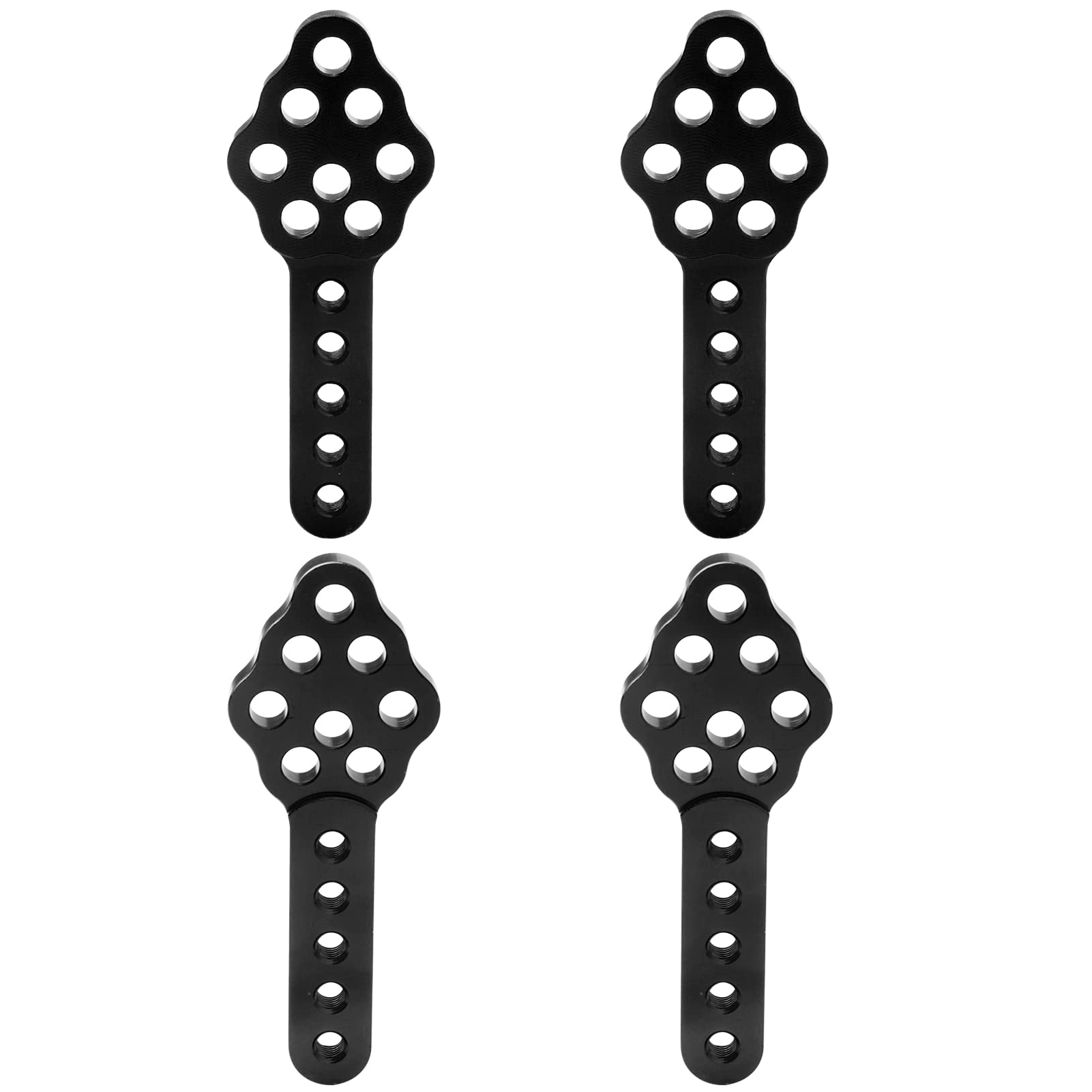 2 Pairs RC Car Shock Absorber Mounts CNC Metal Adjustable Height Angle Stand for Axial SCX10 90046 D90 D110 1:10th RC Crawler Car (Black)