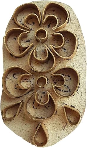 Miniatura 2 de Royal Kraft Sellos de madera de latón floral para impresión en bloques en arcilla, cerámica, tela Btag129