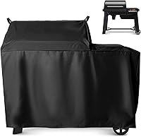 Vista 10 de Cubierta de parrilla para parrilla de zona de 2 quemadores Traeger Flatrock, plancha de propano Traeger Flatrock TF2NN46DN, cubierta 600D resistente