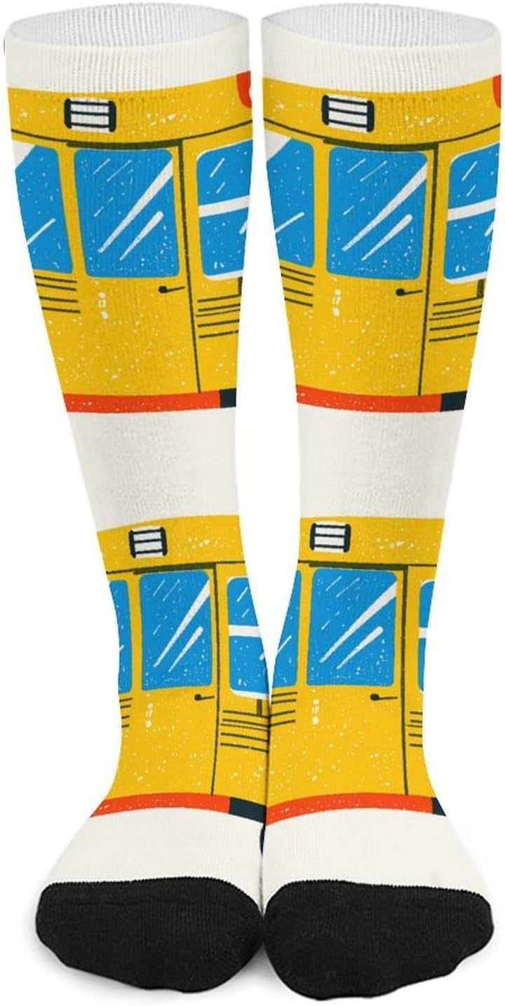 Car Knee High Soccer Socks Moisture Wicking