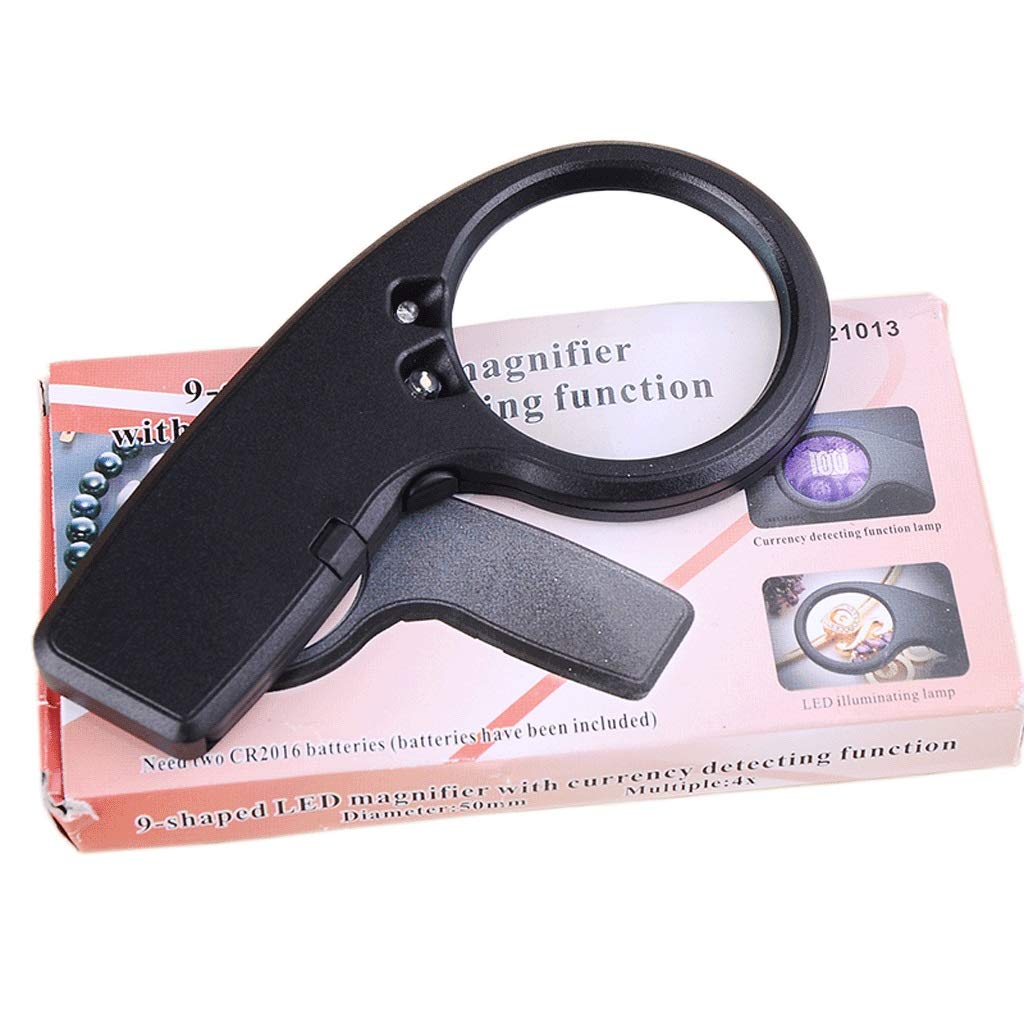 Lupa de Mano con luz LED 4X para Lectura