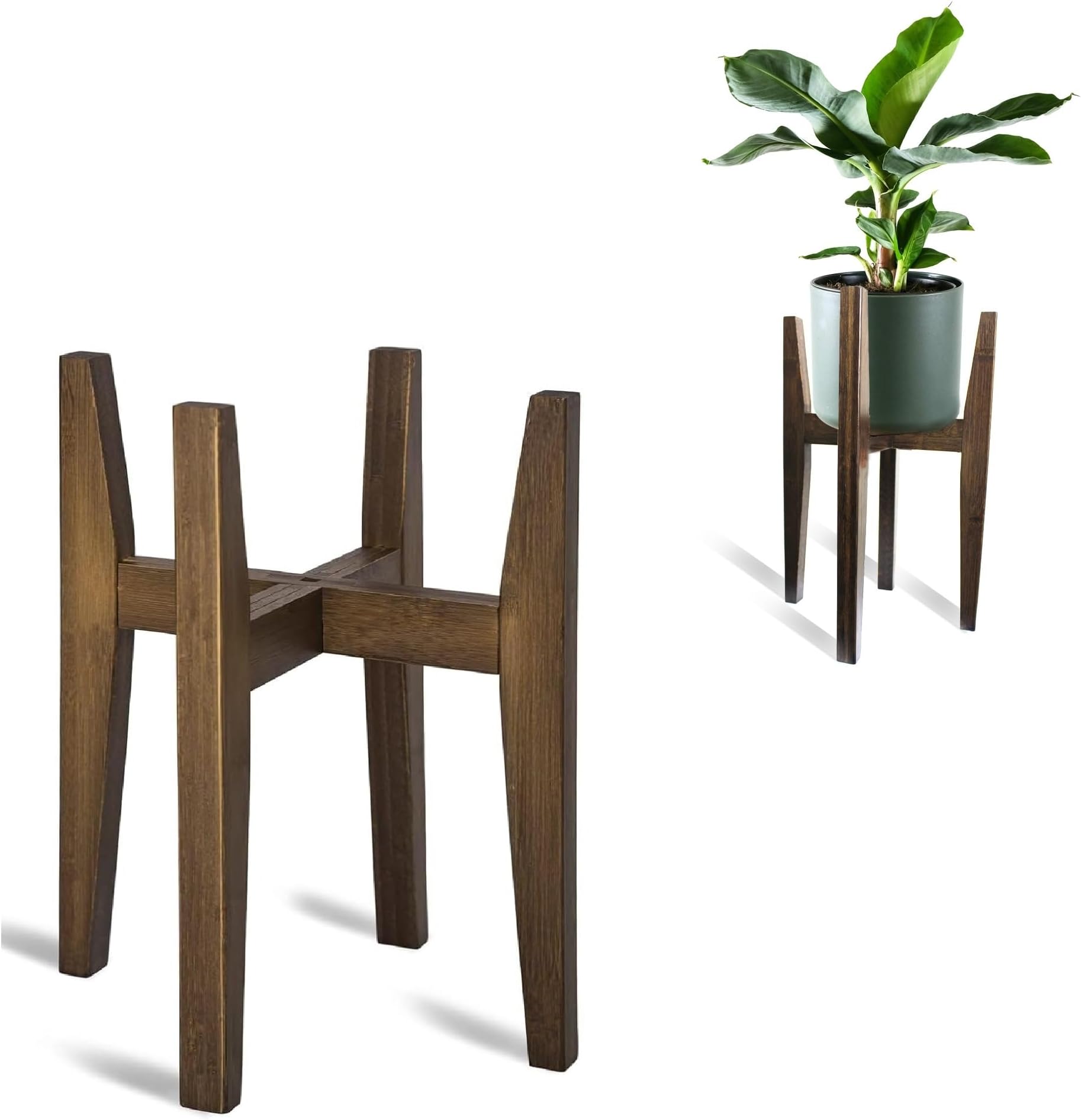 mDesign Metal Steel 12Inch Tall Circular Plant Stand