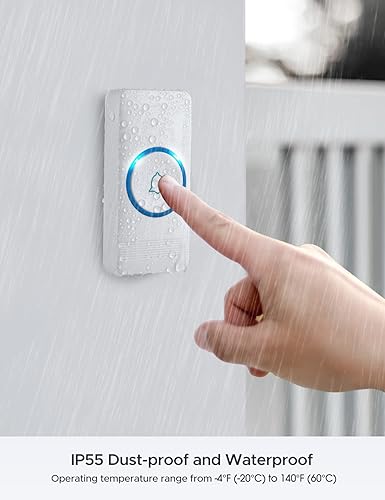 Miniatura 4 de AVANTEK Timbre inalámbrico, Blanco, 0.25watts, 3.00 volts