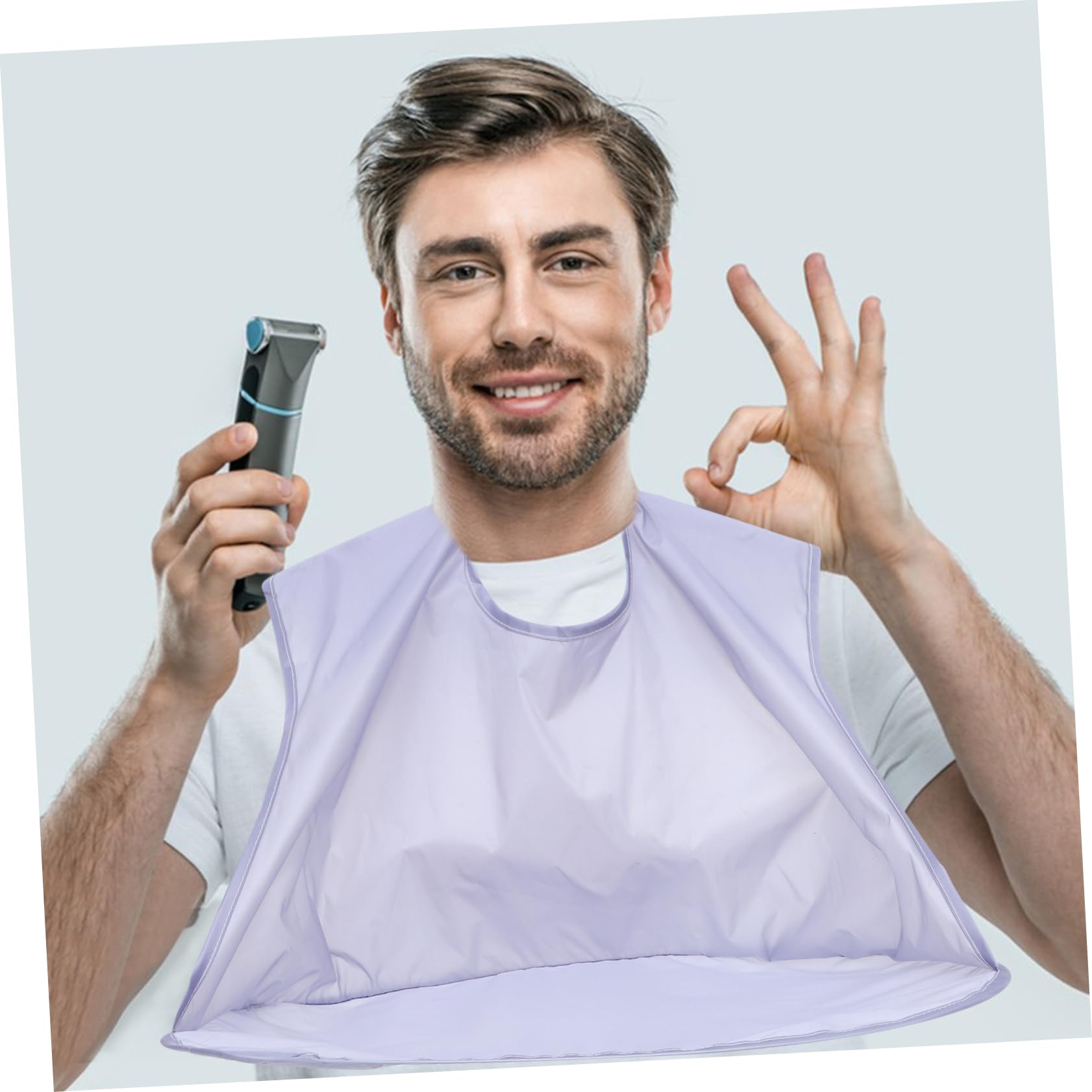 Healvian 5 Stk Rasiertuch rasierschürze rasier schürze Stirnband mit Zebraohren Haar Arbeitsjacken für Herren Lätzchen Umhang zum Trimmen des Bartes Bartschneideschürze Mehrzweck Fänger