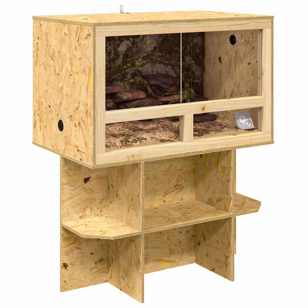 Terrarium aus OSB und Glas 80 x 50 x 100 cm für Reptilien Nager Schlangen Geckos Terrarienbau Haustierhaus
