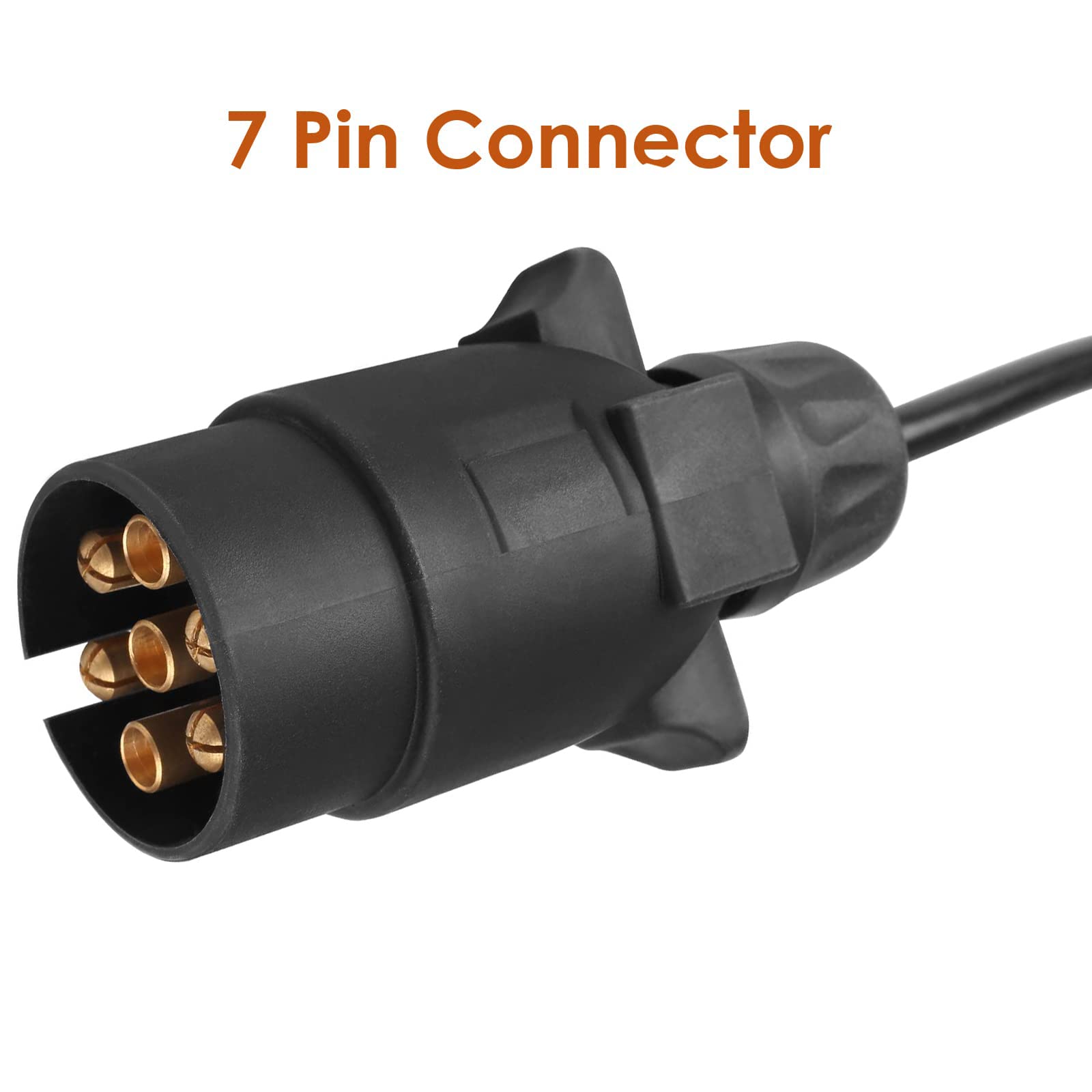 WANGCL Kit de feux de remorquage LED magnétiques pour remorque - Câble de 7,3 m avec prise à 7 broches - 12 V - 21 W