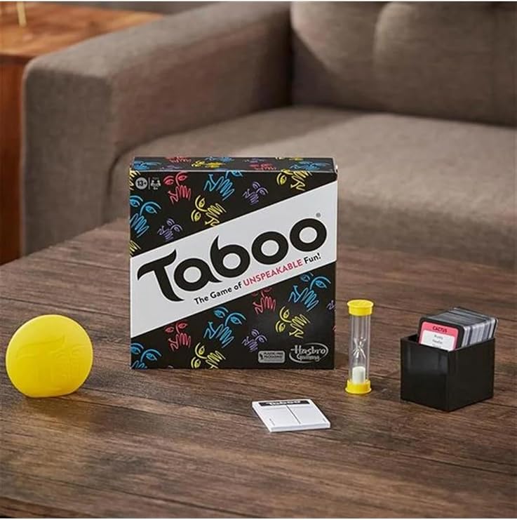 Taboo Tabu Kutu Oyunu | Yetişkinler ve Gençler İçin Kelime Tahmin Parti Oyunu | 13 Yaş ve Üzeri | 4+ Oyuncu | Oyun Geceleri İçin Eğlenceli Parti Oyunu | Kelime Oyunu
