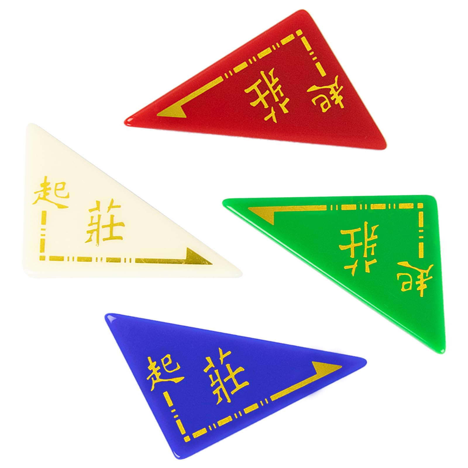 4 Pcs Mahjong Dealer Marker Set, Acrylic Wind Indicator & Round Tracker for Mahjong, Accessories for Mahjong Play