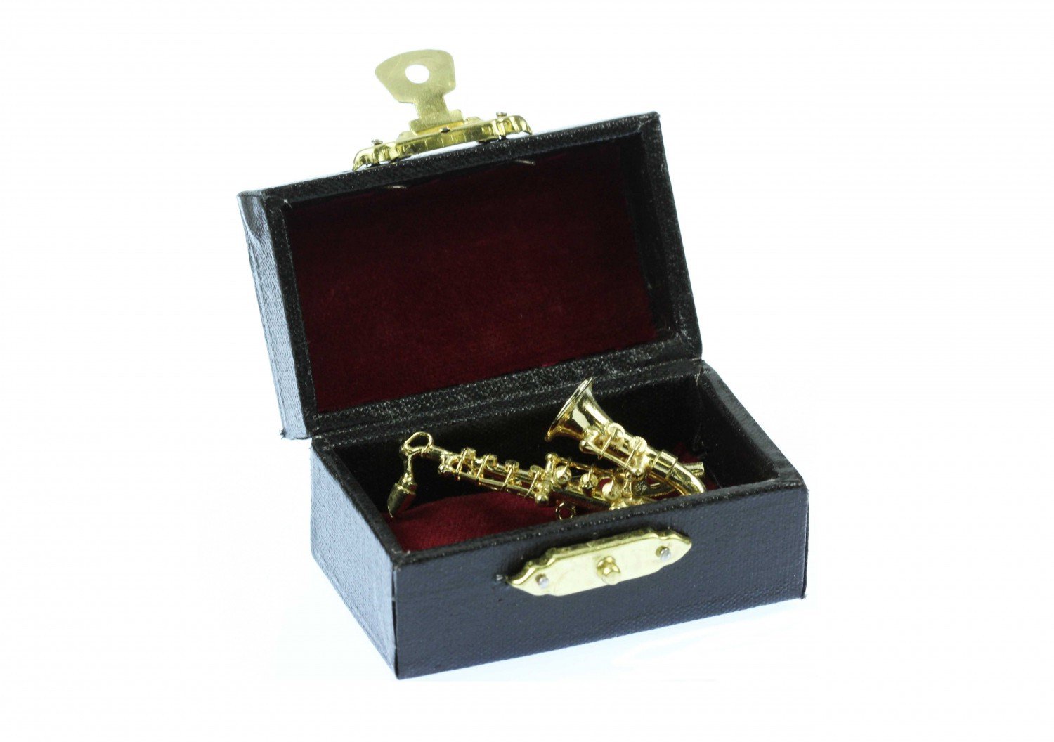 Miniblings Saxophone Shache Broche Saxophone Saxophone Broche + Or plaqué boîte. - Bijoux Fashion Main I Pin Button Pins