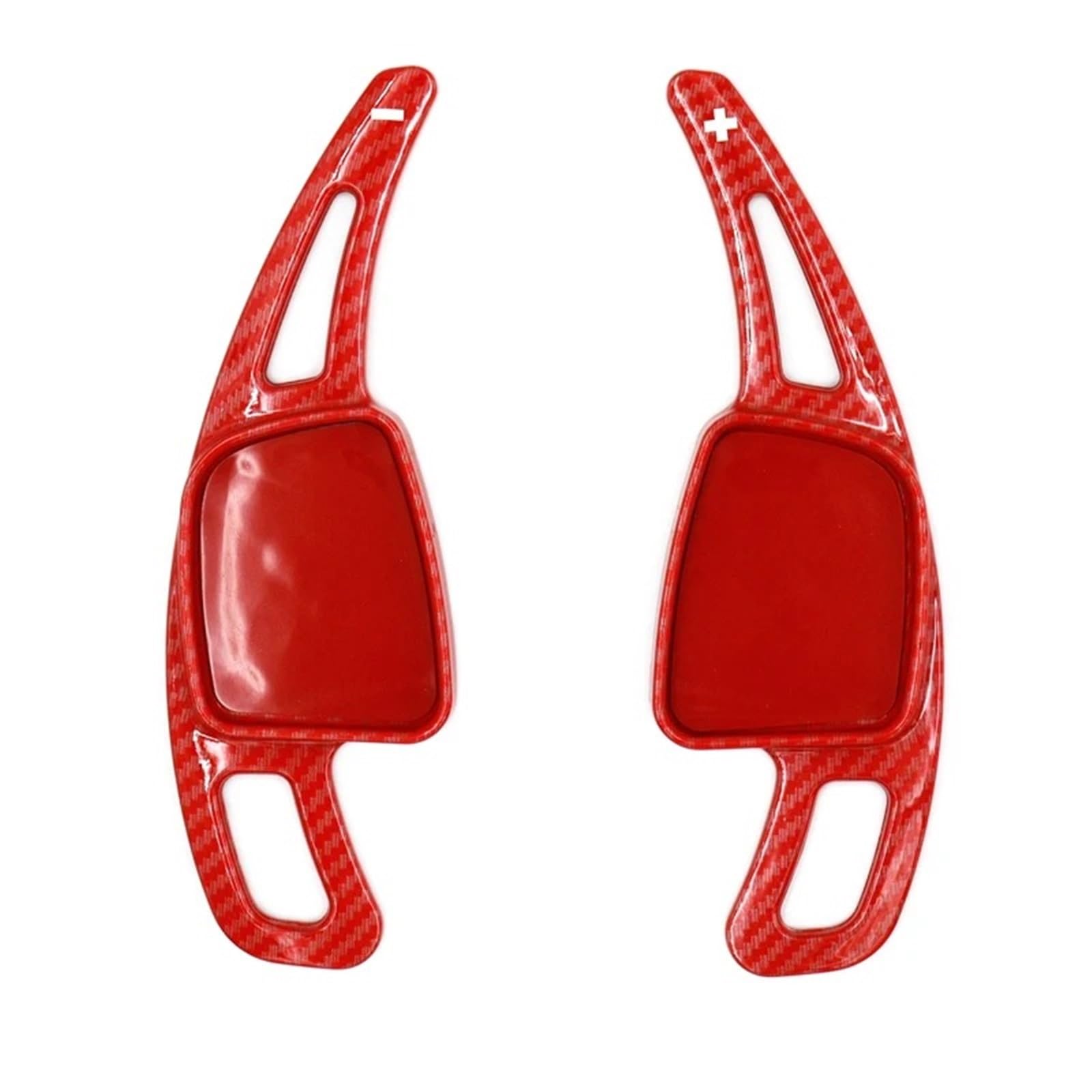YAKISA Paddles Shift for A3 for A4 for A5 S3 S4 S5 SQ5 SQ7 Q2 for Q3 for Q5 for Q7 TT for TTS Car Steering Wheel Shift Paddle Shifter ABS Carbon Paddle Shifter(Carbon Red)