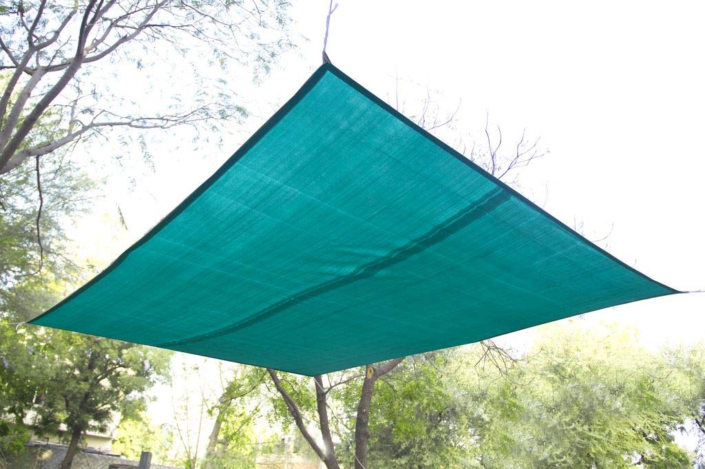 Polyethylene Solid Sun Shade Sail with Niwar Duronet, 10 X 5 Feet, Green 1