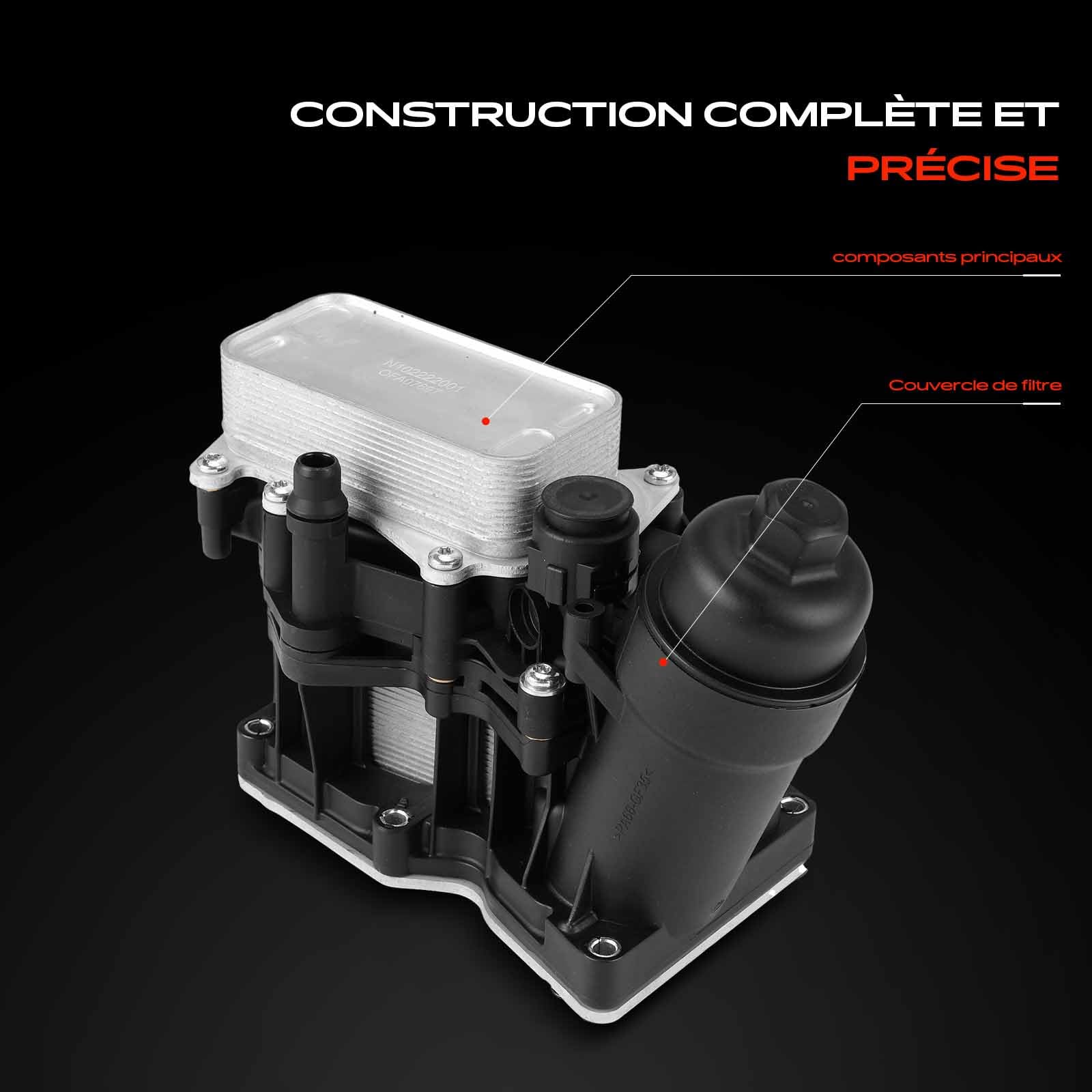 Frankberg Huile moteur du refroidisseur d'huile 11428507697 | Compatible avec: Série 5 F10, Série 3 Touring E91, X1 E84, 4 Cabriolet F33 F83, X5 F15 F85, 4 Gran Coupé F36
