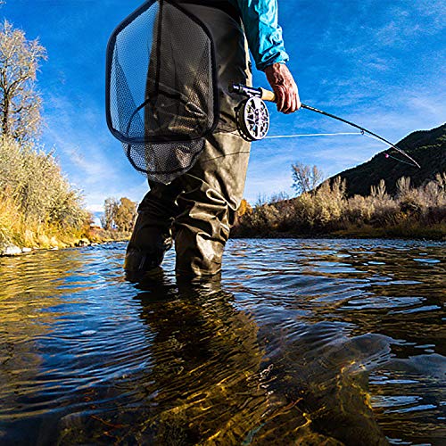 フライフィッシングランディングネット バス トラウトネット フライフィッシングギアアクセサリー - 男性への釣りギフト 父親 おじいちゃんに 6枚目