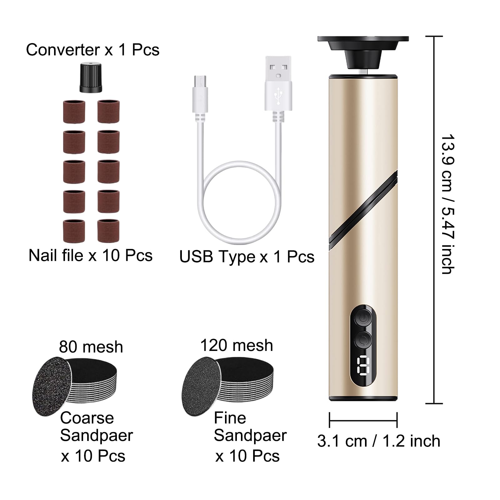 Chu&LiuXung Rechargeable Electric Foot Callus Remover with 9 Speeds
