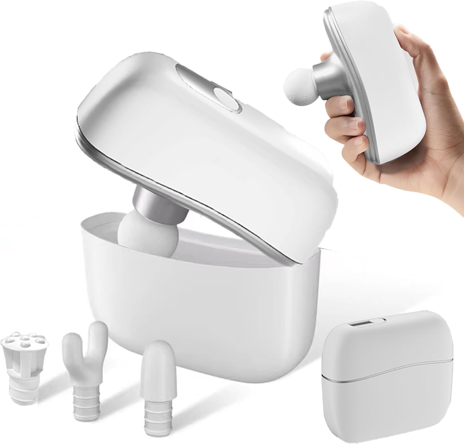 Integrated Design Mini Massage Gun – Portable Deep Tissue Massager, Intelligent Pressure-sensing Brushless Motor, One-piece Percussion Muscle Massage Gun Easy to Carry for Travel, Mothers Day Gifts