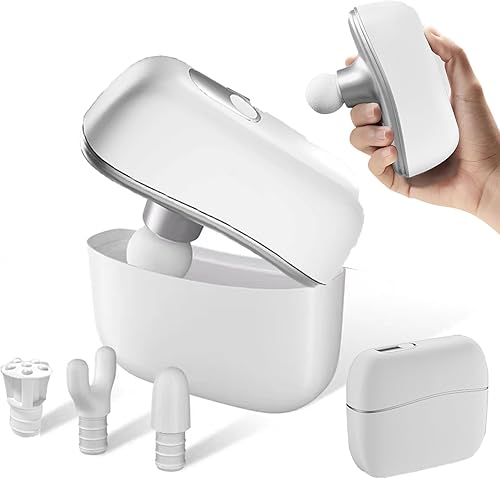 Mini pistola de masaje de diseño integrado masajeador portátil de tejido profundo, motor inteligente sin escobillas con detección de presión,