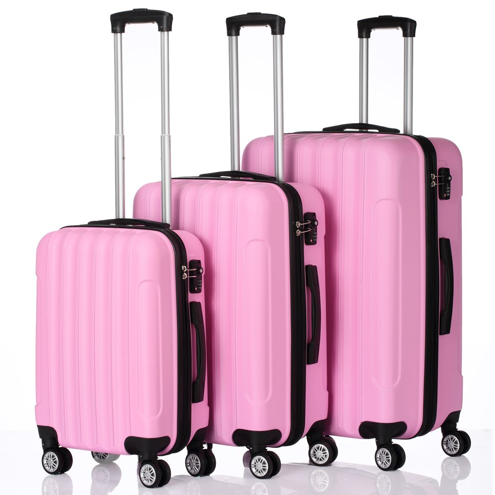 3-in-1 Multifunctional Traveling Storage Suitcases - Lightweight Carry Ons with TSA Lock - Travel Luggage Set 20 24