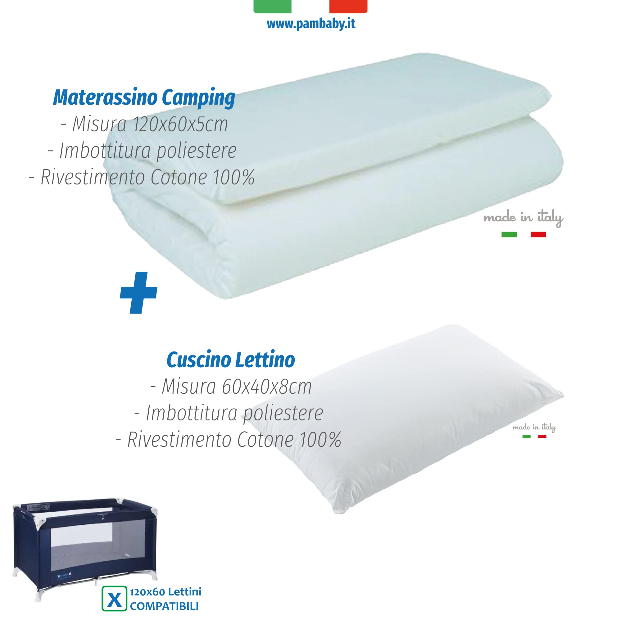 Materasso Da Viaggio Per Bambini Max Bamboo 120x60 Cm - Pieghevole, Copertura In Cotone Di Bambù, OEKO-TEX