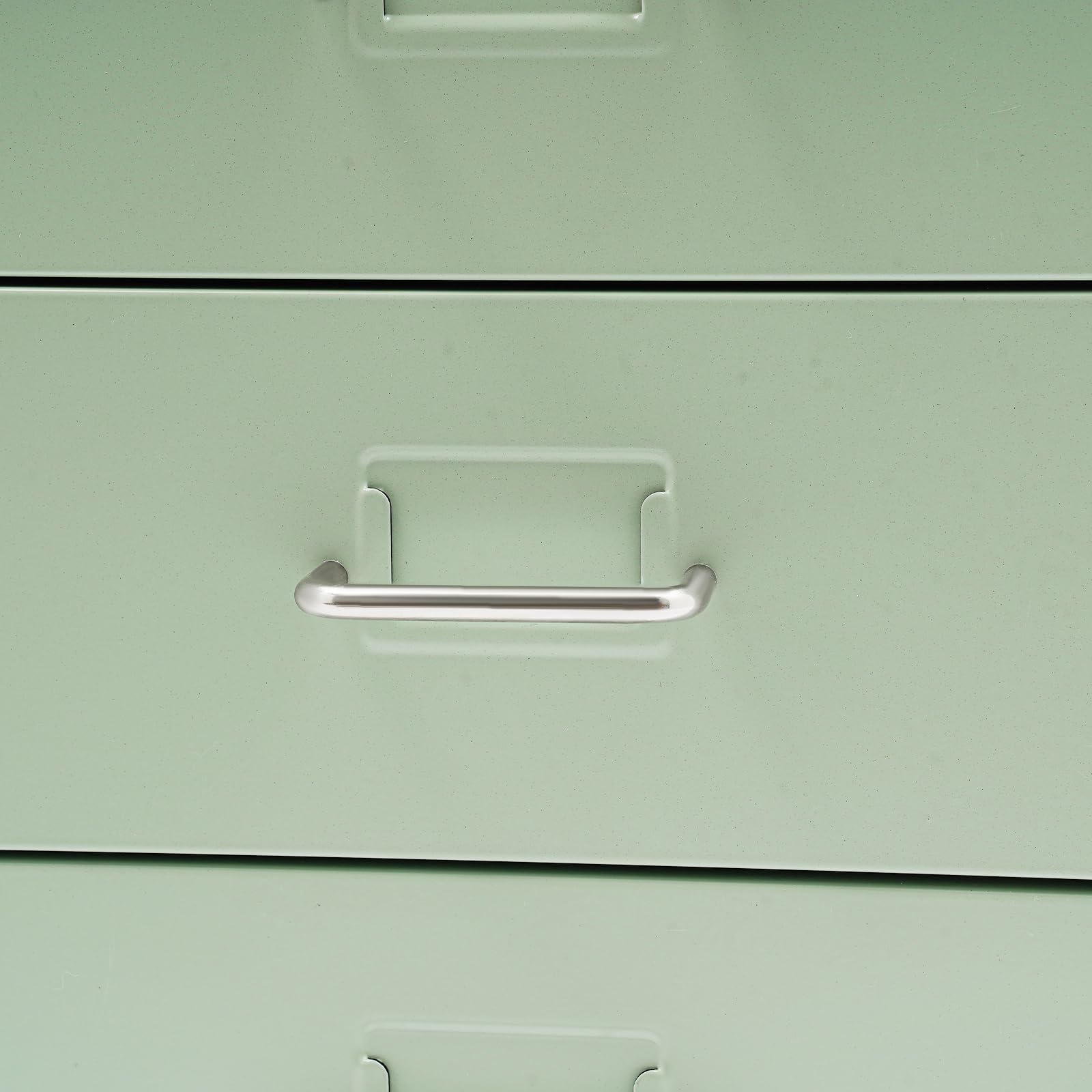 Aktenschrank, Rollcontainer mit 6 Stock Schubladen, Metallschrank Aktenschrank Abschließbar, Büroschrank mit Rädern, Storage Cabinet für Büro, Home, 28 x 41 x 69 cm (Grün)