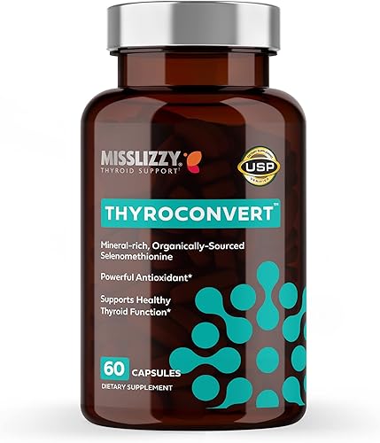 Miss Lizzy ThyroConvert - Selenometionina orgánica para una función hepática saludable y conversión de hormona tiroidea T4 a T3 para aumentar el