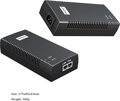 Miniatura 5 de PROCET Gigabit PoE Iniector 90W PoE++ Inyector de potencia con protector de sobretensiones de 6KV, compatible con IEEE802.3af/at para cámara PTZ,