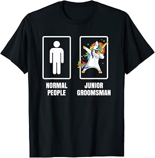 Dabbing Unicorn Kids Junior Groomsman Wedding Marriage Party T-Shirt