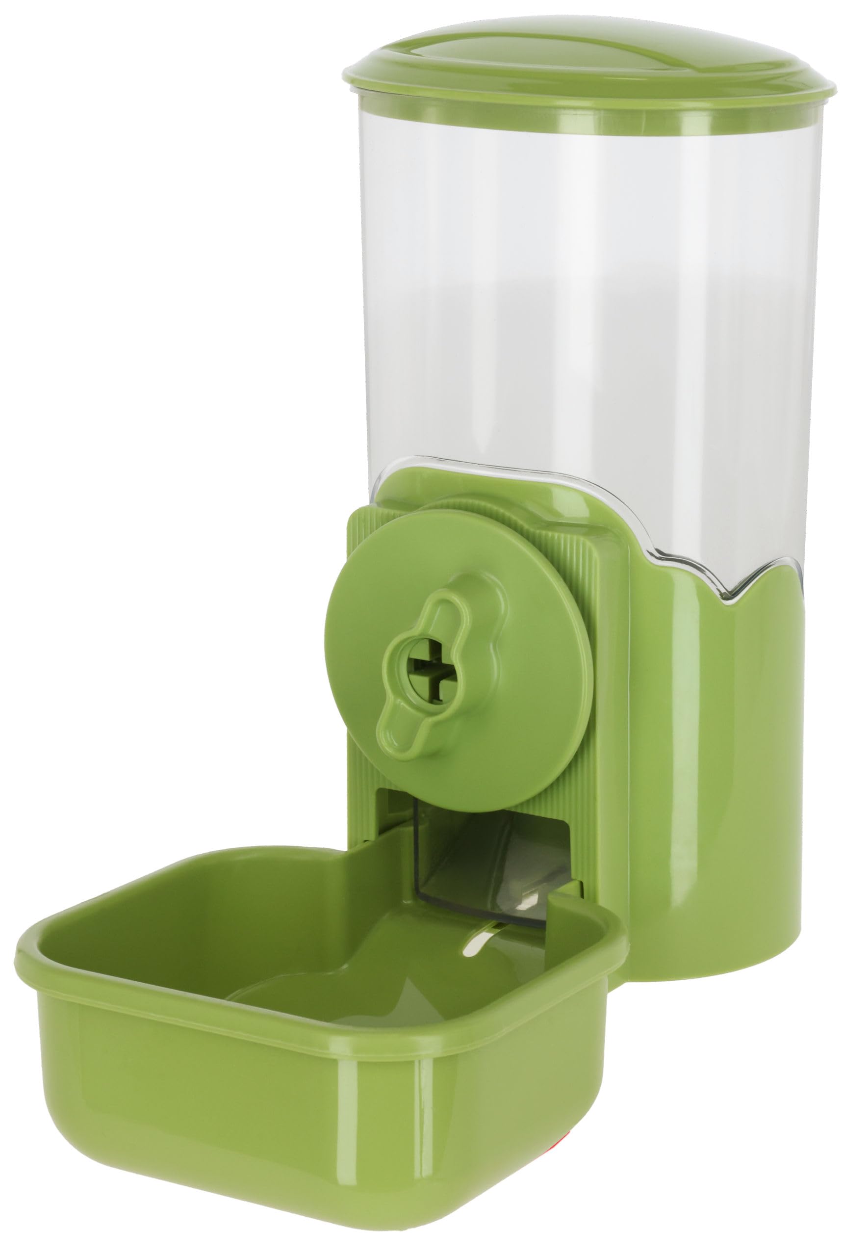 Kerbl Pet Food Dispenser, 1000 ml, Green/Transparent, 11 x 20 x 20 cm, for Rabbits, for Hares, Plastic, Rabbits, Hares