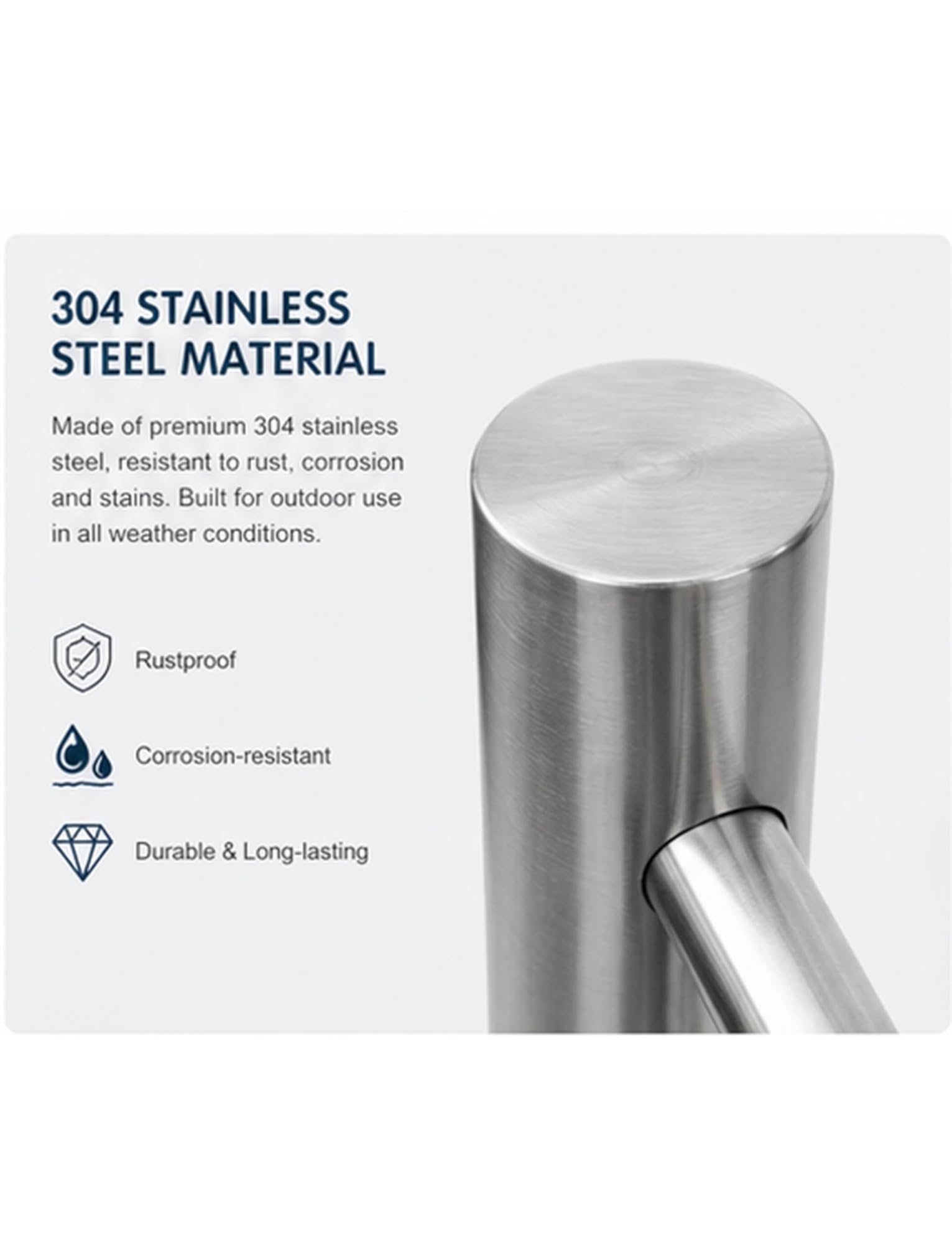 Poste de grifo de columna de agua para exteriores, hidrante de jardín independiente para patio y patio, sistema de riego anticongelante
