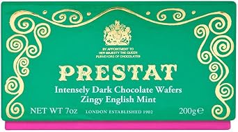 Prestat Dark Intensely Dark Chocolate Wafers - Zingy English Mint 200g Prestat Dark Intensely Dark Chocolate Wafer - Vibrant English Mint 200g