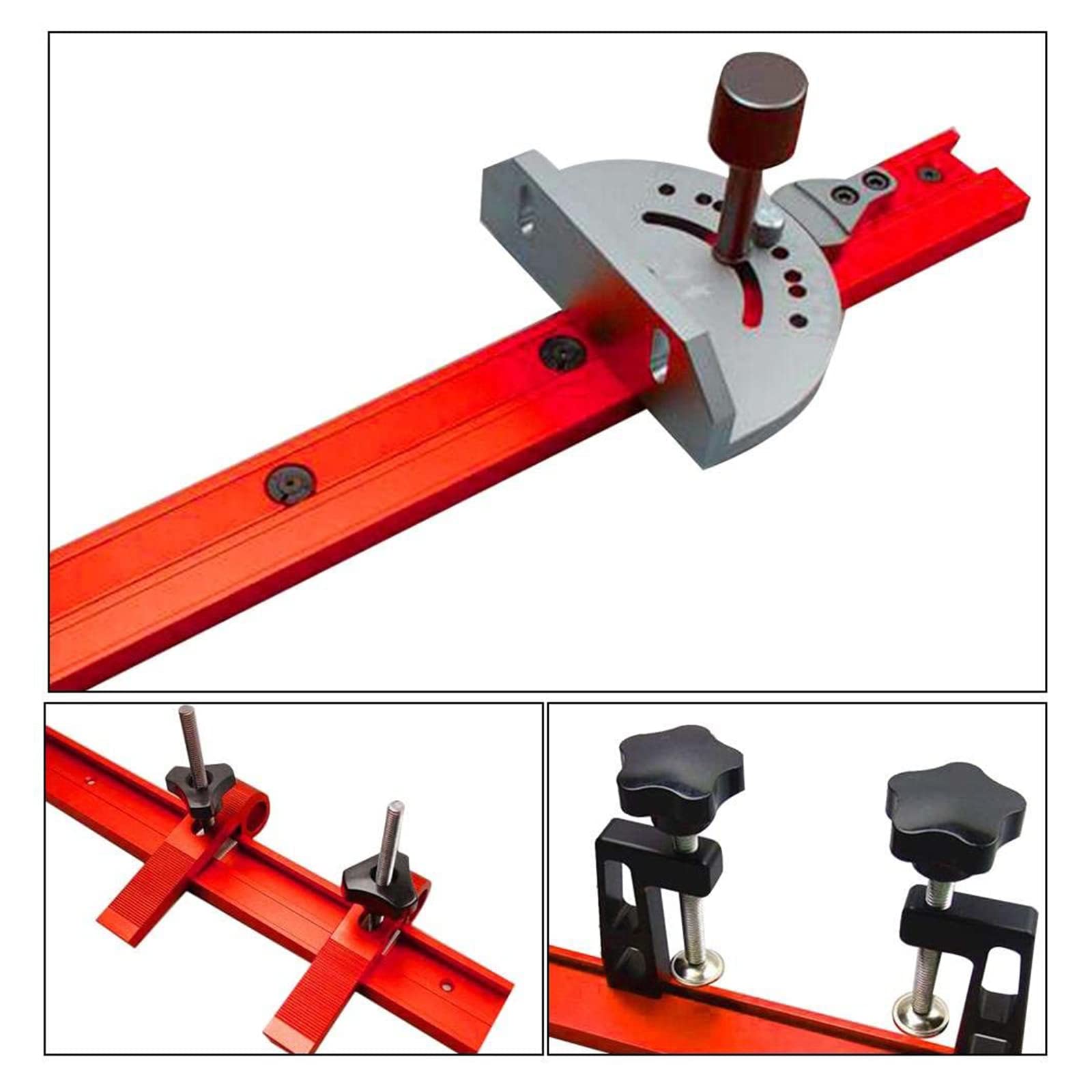 Guida a T scanalatura, 45 tipo 1200 mm, scanalatura a T in alluminio, scanalatura a T, guida per la lavorazione del legno, mini guida a T per il fissaggio di recinzione