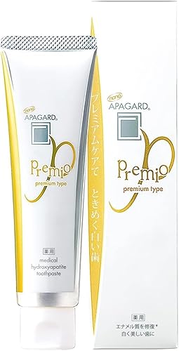 APAGARD® PREMIO, pasta de dientes Sangi's nano-hidroxiapatita para dientes naturalmente más blancos, sin flúor, para uso familiar, 3.7 onzas, menta