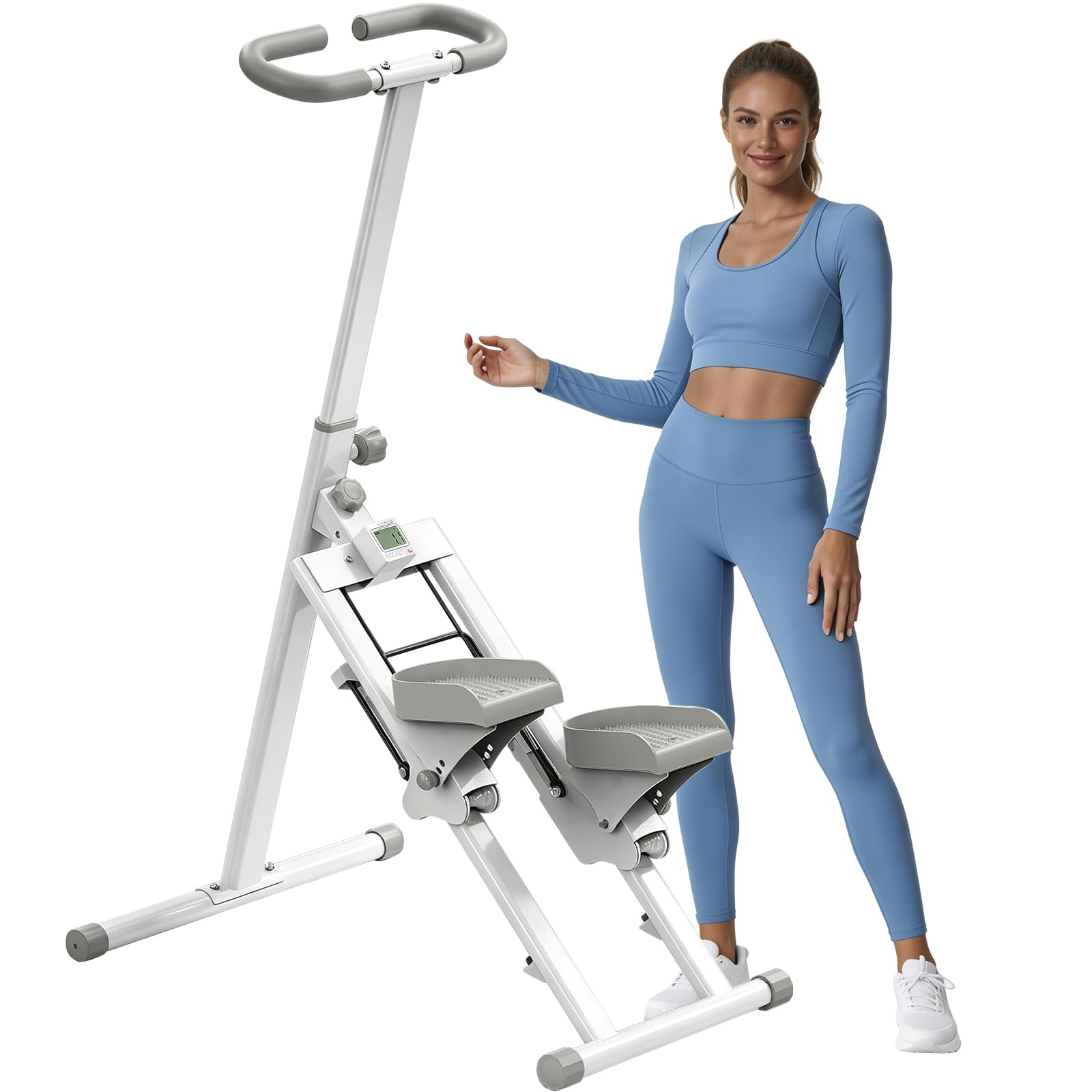Stepper für Zuhause Gym,Steppers Faltbare Tragbares Pedal,Treppensteiger Crosstrainer,Heimtraining, Fitnessstudio,Fitnessgeräte für Zuhause