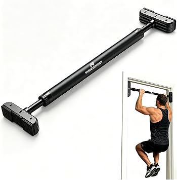 RHINOSPORT Pull Up & Chin Up Bar for Narrow Doorways, 70-92cm, No-screw