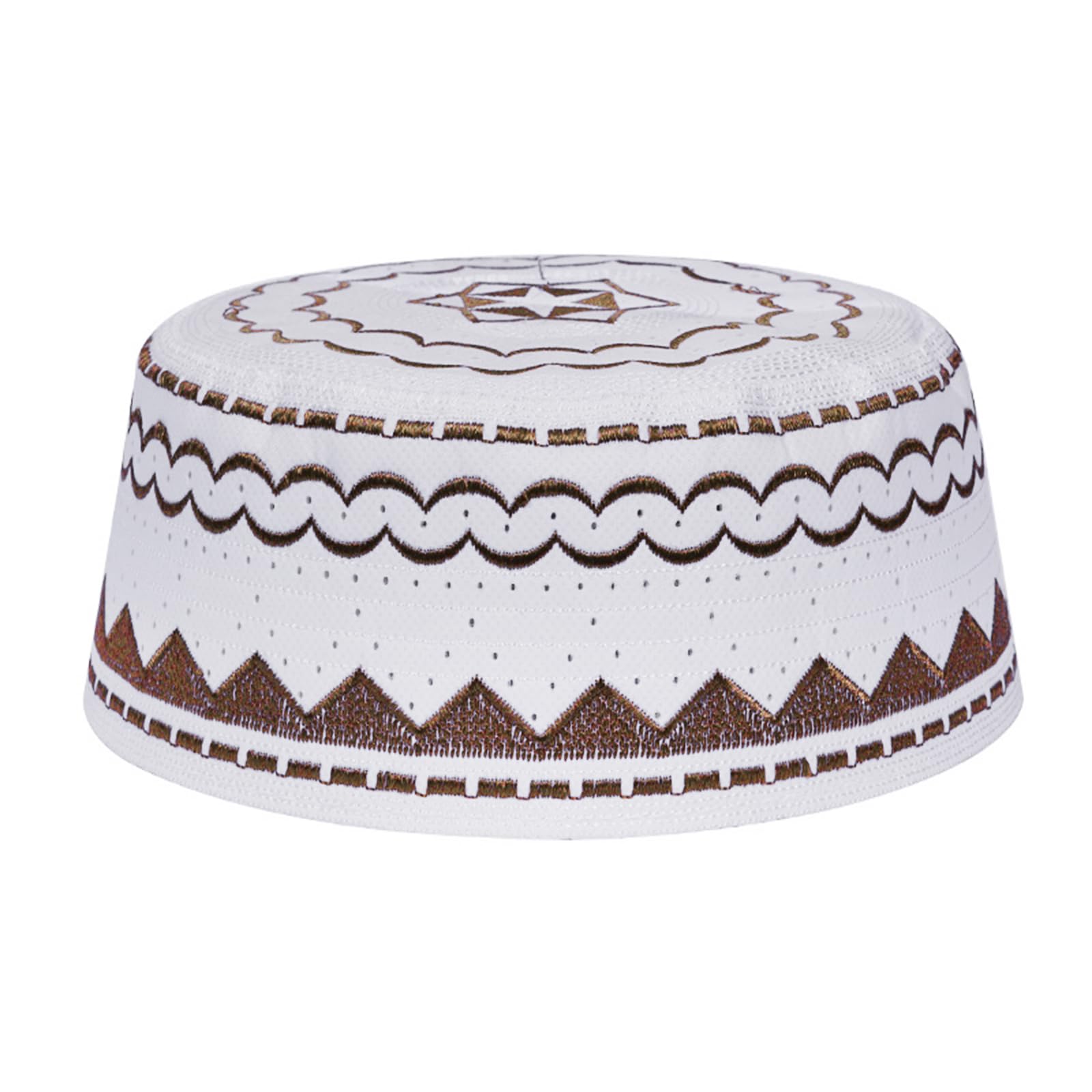 Men Muslim Prayer Kufi Hat Prayer Headwear Cap Islamic Beanie Skull Cap Embroidery Kofia Topi Sun Hat