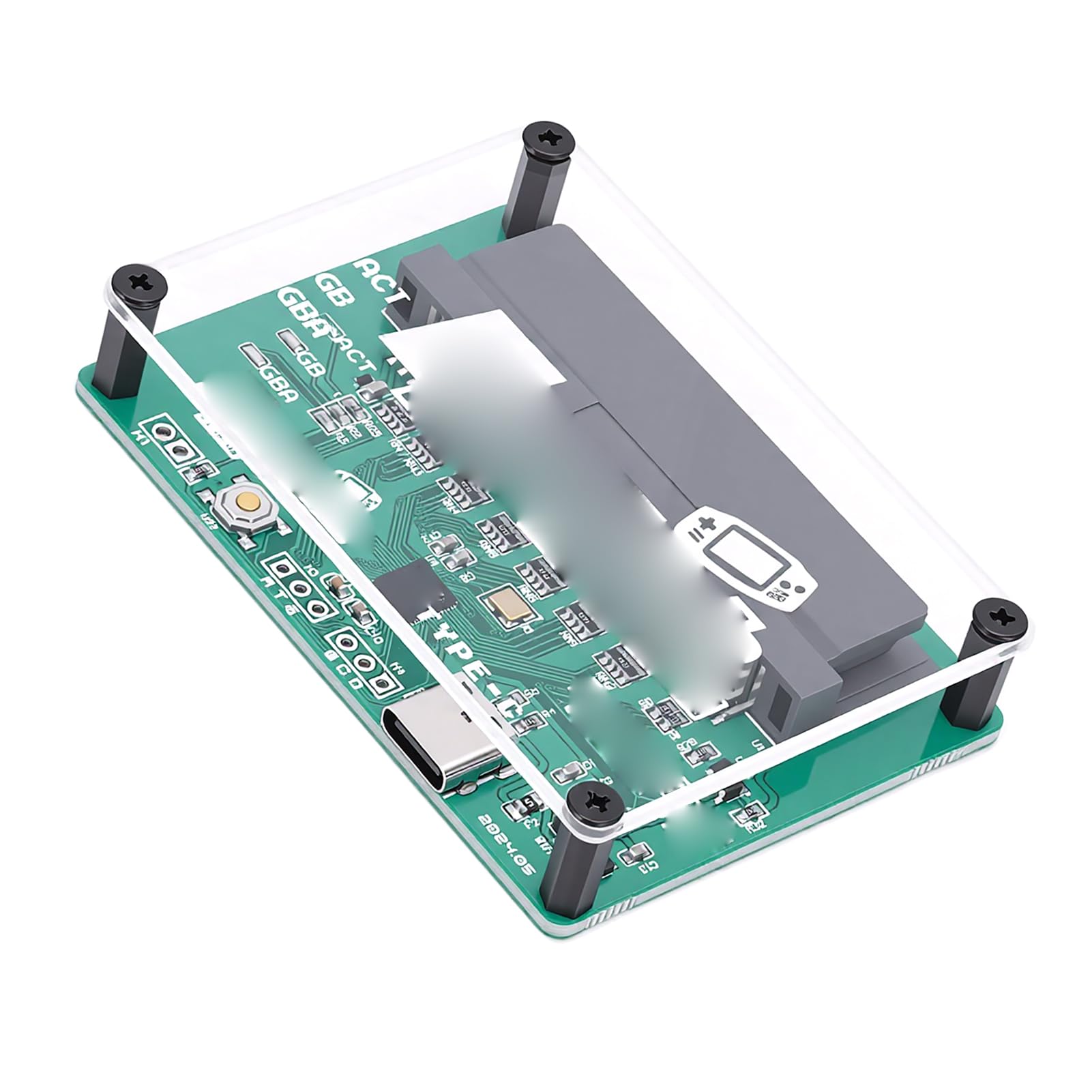 Denash Lecteur de Cartes de Jeu, Graveur Gameboy GB ROM, Outil de Sauvegarde avec Câble USB C pour Cartouches Gameboy Color Advance