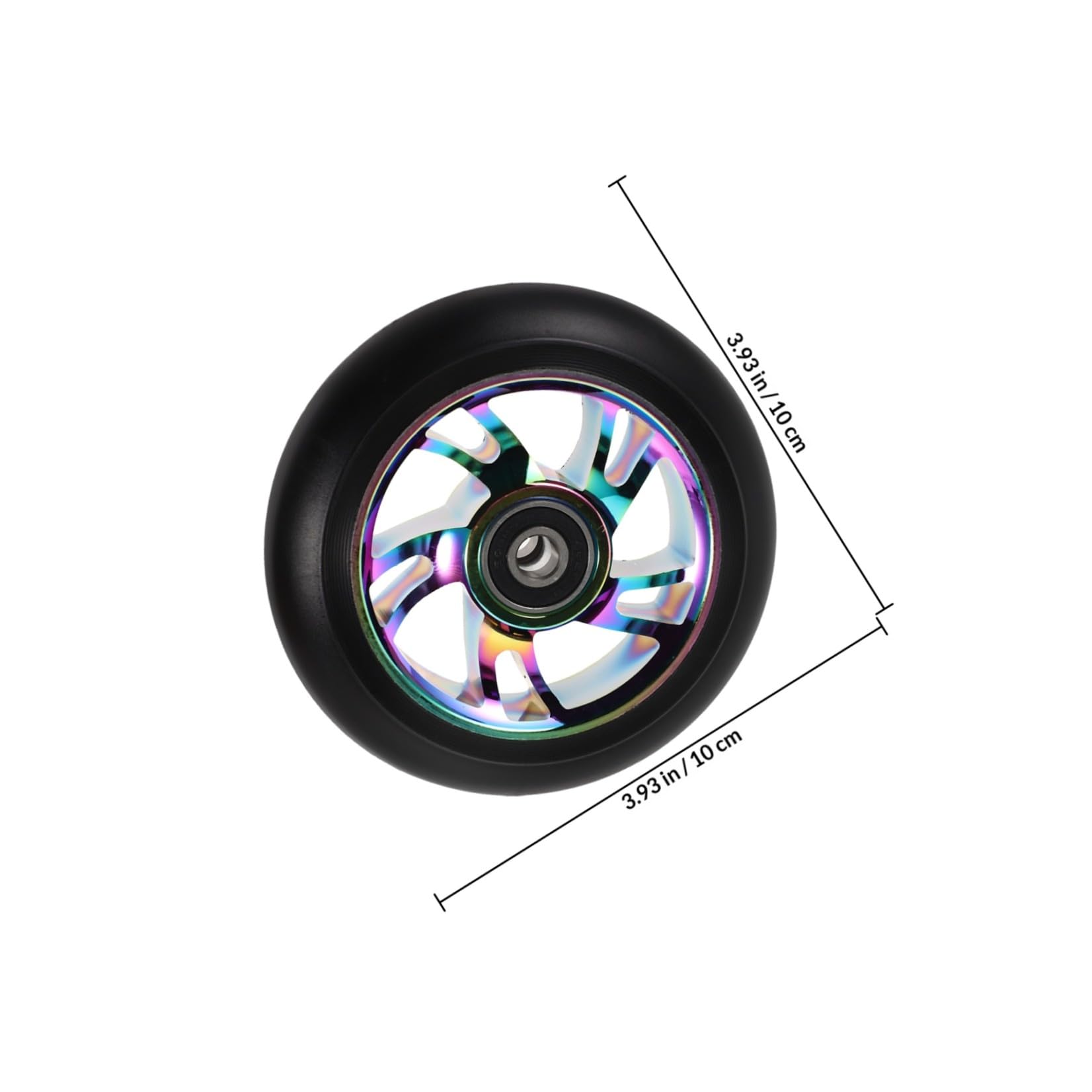 2 Pezzi Kit di Ruote Posteriori per Monopattino Luci Led, in Lega di Alluminio, Design Unico e Guida Scorrevole per Uso Urbano e Outdoor