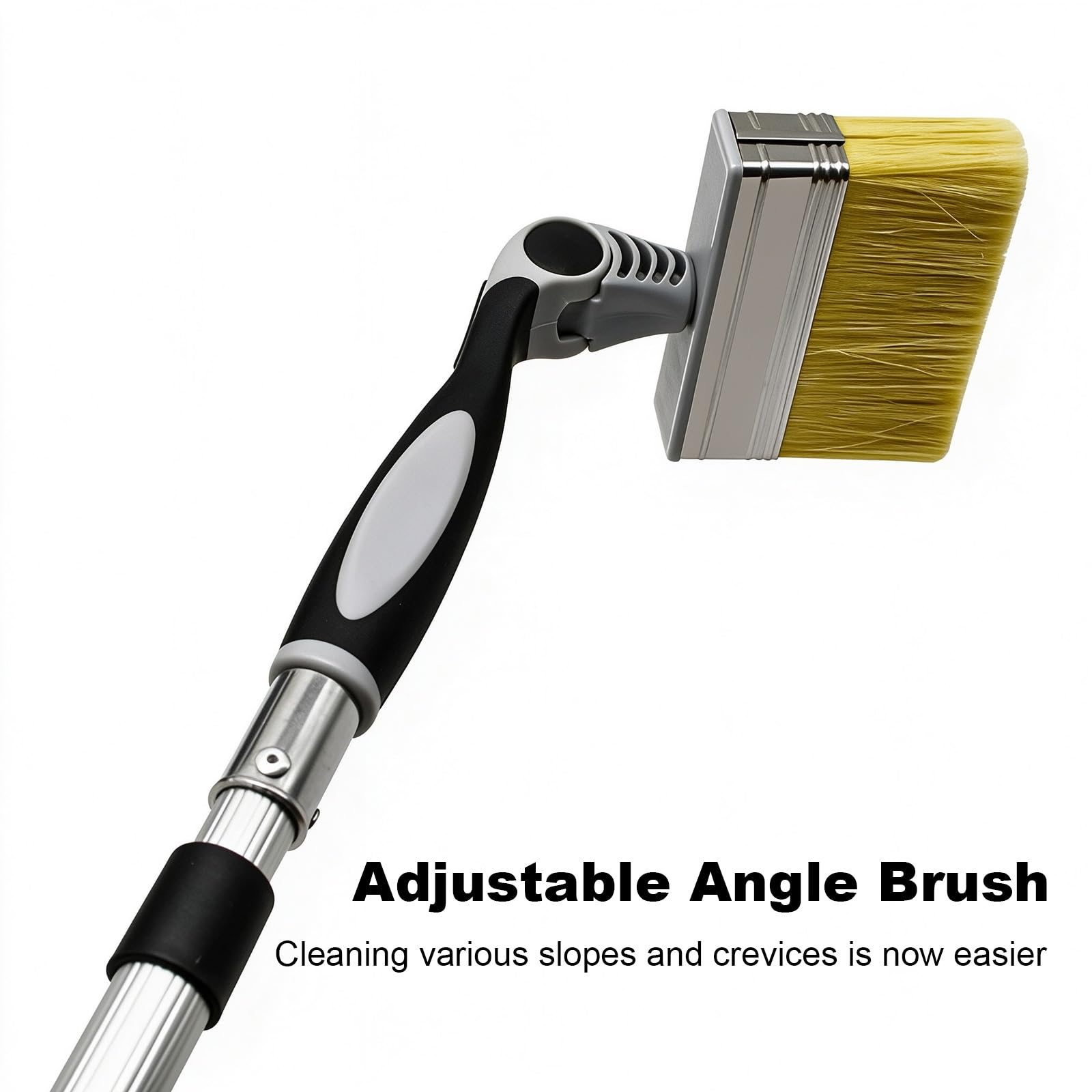 Barra Extensible, Palo Telescópico Aluminio Rodillo Pintura | Pincel de Ángulo Ajustable, para Pintar Paredes, Quitar Polvo de Techos y Limpieza en Reformas Domésticas(3m/9.8ft)