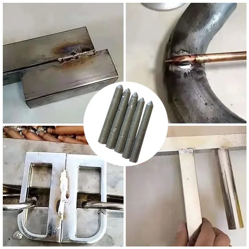 Varillas de soldadura de aluminio de baja temperatura, 3/6/9 Uds., soldadura con núcleo de polvo fácil de derretir for cobre, hierro y acero inoxidable(6Pcs 78mm)