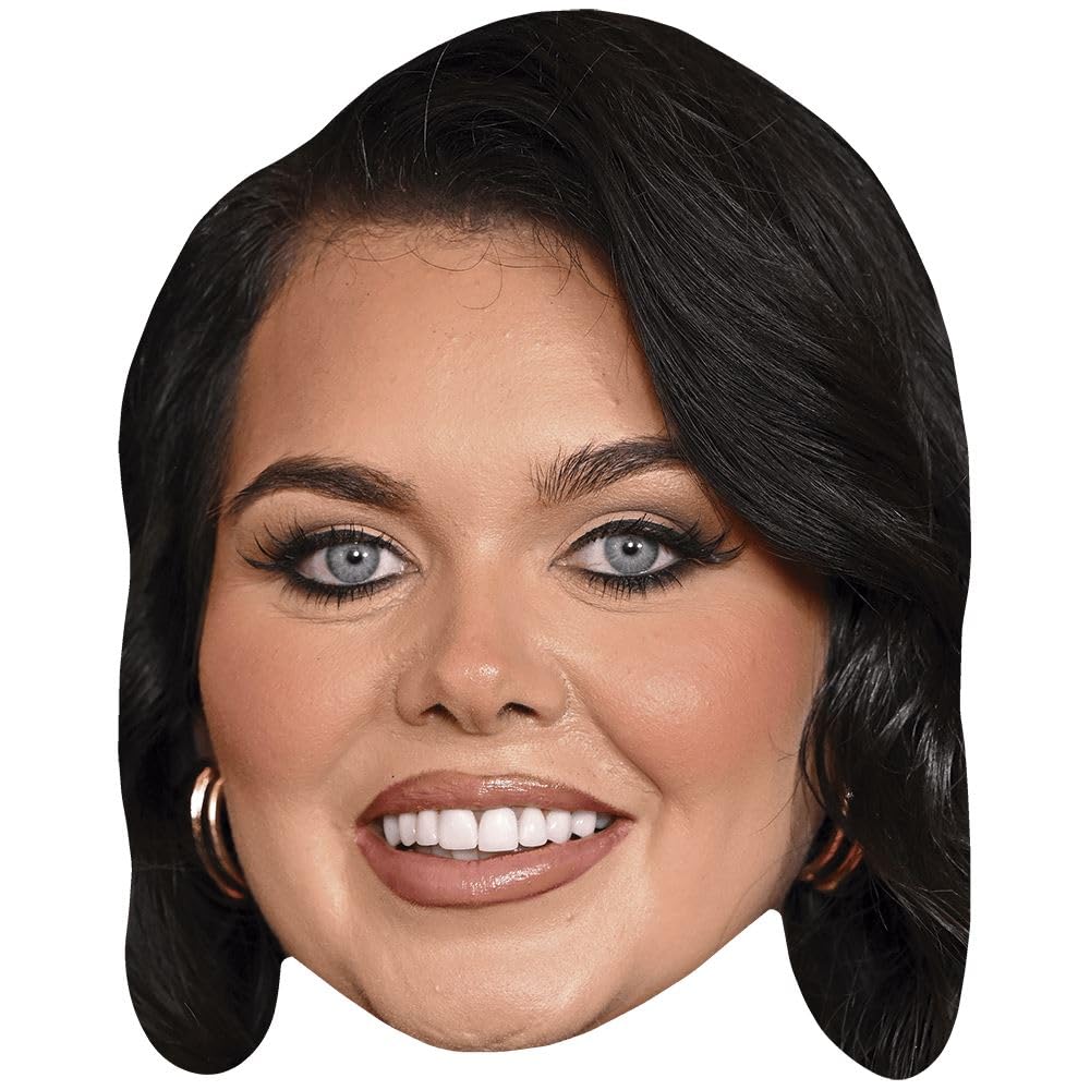 Scarlett Moffatt (Smile) Celebrity Mask, Flat Card Face, Fancy Dress Mask