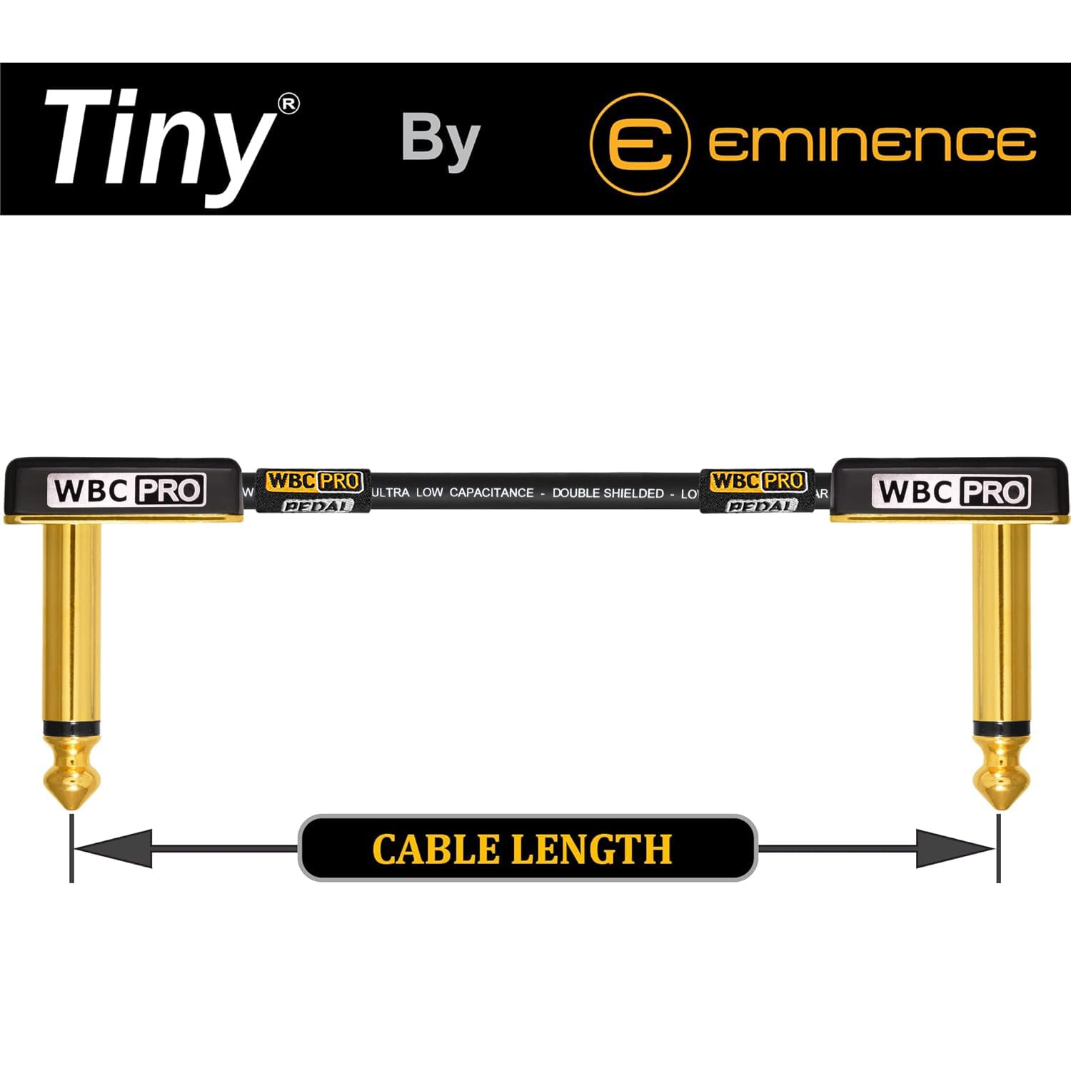 3 unidades, 2 metros, WBC-PRO-PEDAL, 22 AWG, tapa baja (18 pF/pie), grado profesional, a base de grafito, pedal de doble blindaje, efectos, parche, cable de instrumento con conectores TS en ángulo