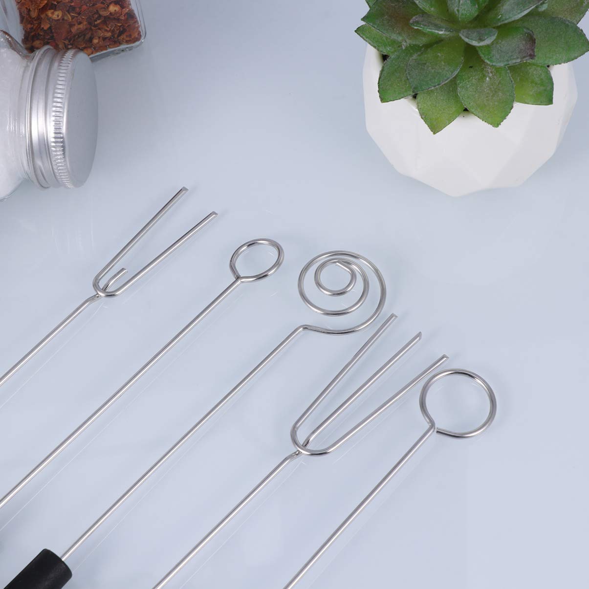 5pcs Tool Chocolate Fork Picks Kitchen Gadget Home Barbecue Cooking Reusable BBQ Skewers Grilling Chocolate Fondue Food Decor