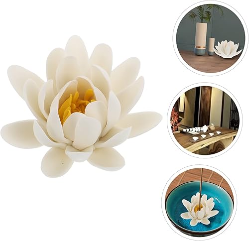 Miniatura 5 de 1pc Lotus - Placa de incienso decorativa para incienso, cono de porcelana, plato de incienso de cerámica, cerámica, cerámica, soporte de incienso de