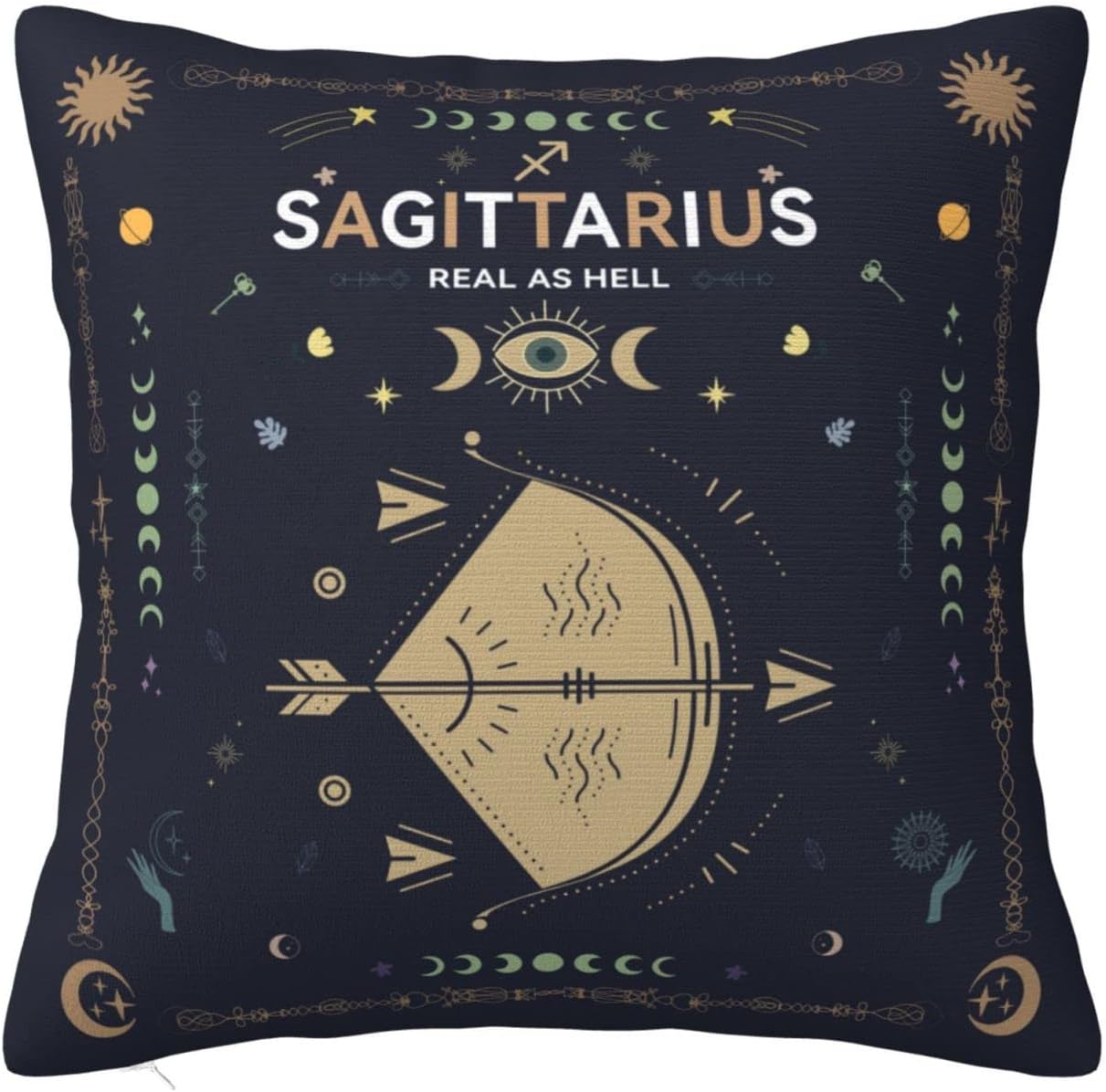 Decorative Sagittarius Zodiac Throw Pillow Covers for Couch Sofa Bed Bedroom Living