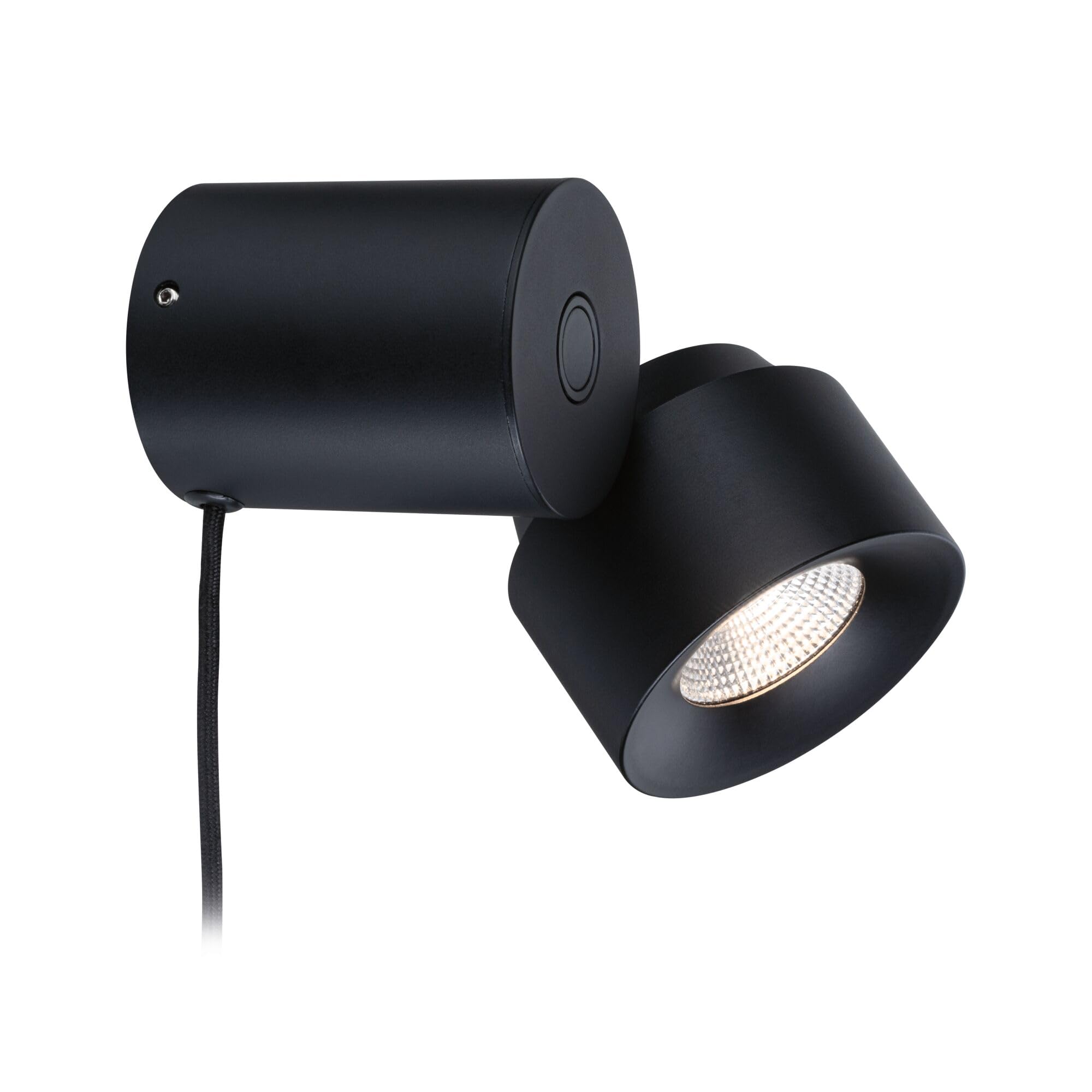 Paulmann 79776 LED Tischleuchte Puric Pane 3-Step-Dim incl. 1x3 Watt dimmbar Tischlampe Schwarz Metall, Kunststoff 2700 K