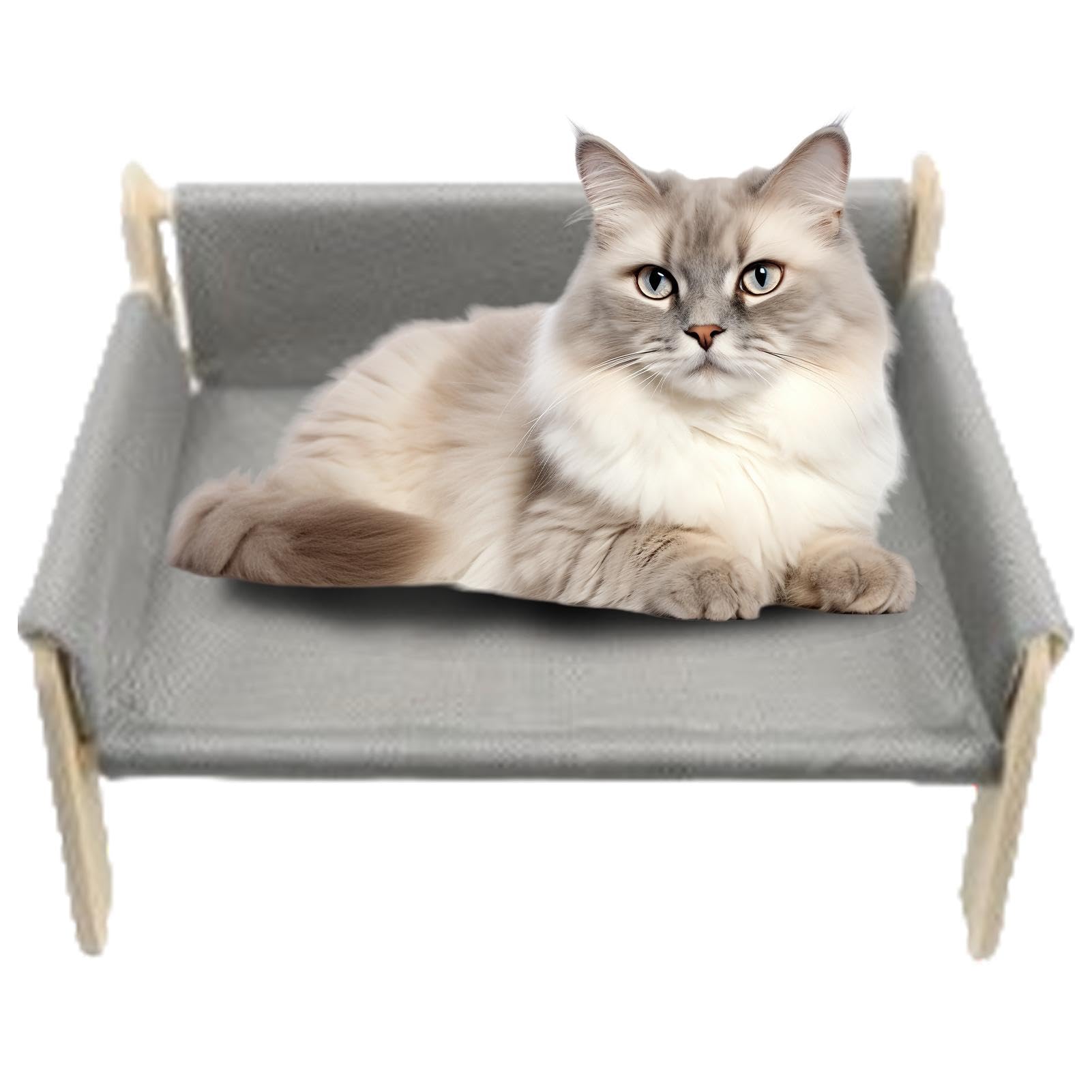 Cuccia rialzata Per cani con struttura in legno, divanetto rimovibile per gatti, cuccia stabile per cani